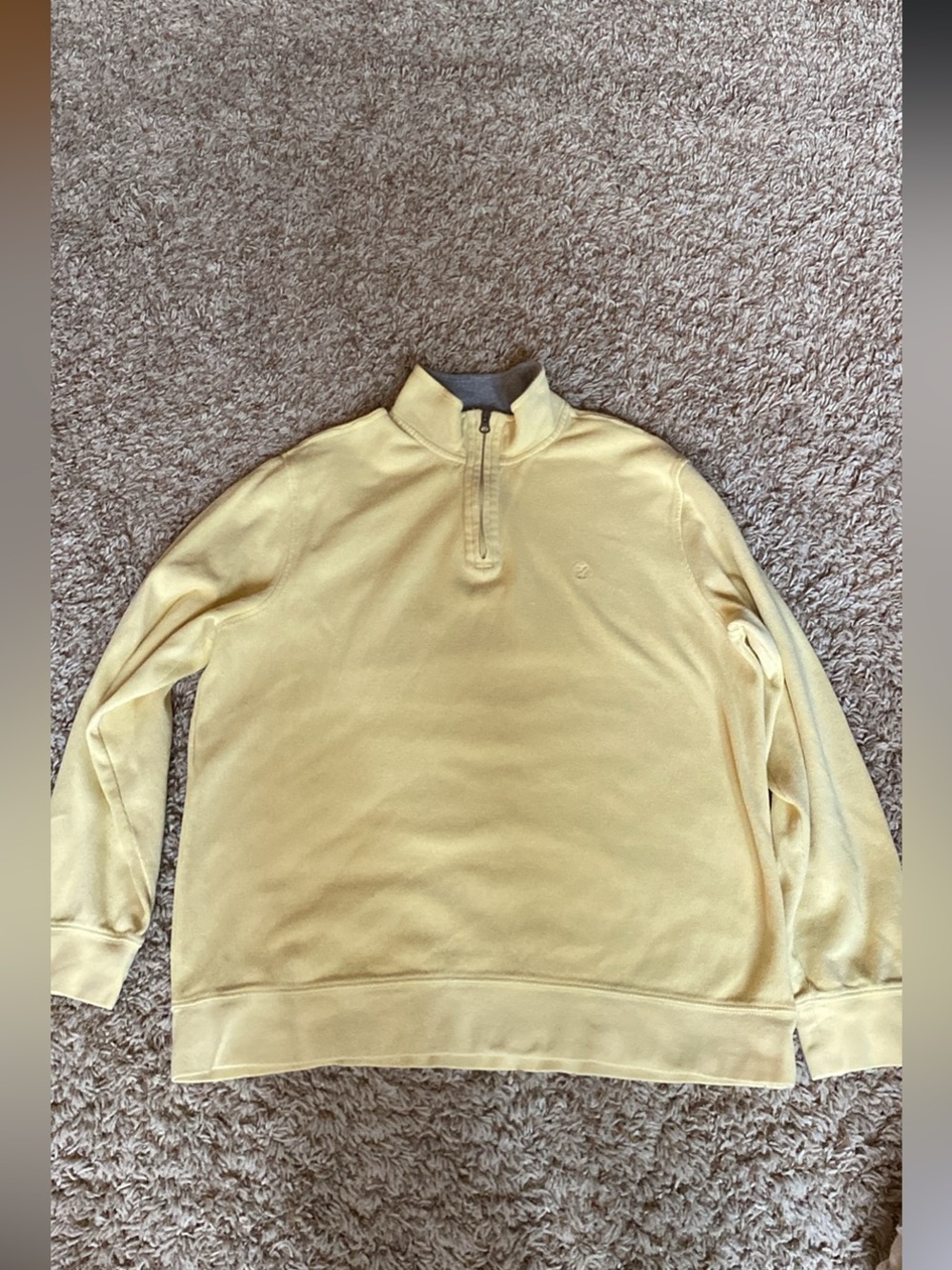 Men's Yellow Quarter-Zip Sweater - Classic Casual